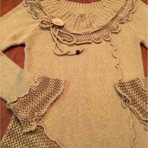Boho, Hippie, Unique Knit Sweater. Size Medium. EUC
